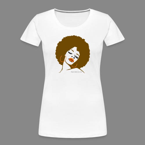 Afro Diva (Brown Hair) - Women's Premium Organic T-Shirt