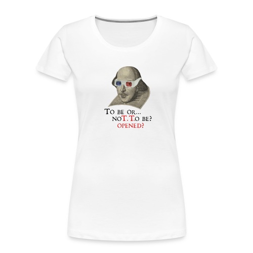 Shakespeare Bard-Code Logo (light) - Women's Premium Organic T-Shirt