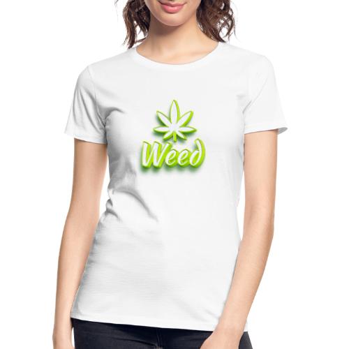 Cannabis Weed Leaf - Marijuana - Customizable - Women's Premium Organic T-Shirt