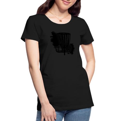 Disc Golf Basket Paint Black Print - Women's Premium Organic T-Shirt