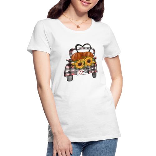 Love Autumn Truck - Women's Premium Organic T-Shirt