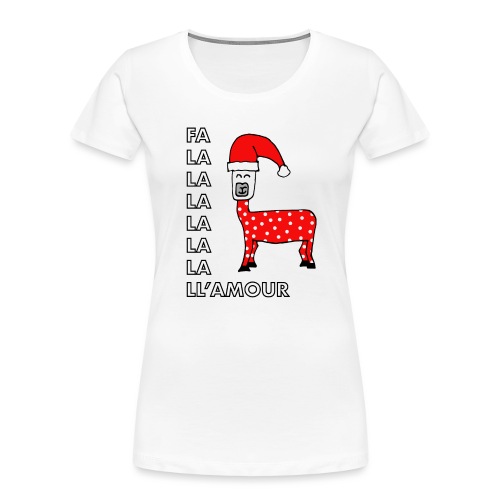 Christmas llama. - Women's Premium Organic T-Shirt