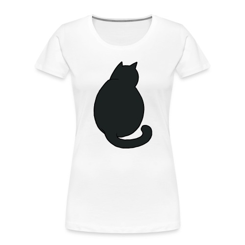 Black Cat Watching - Women's Premium Organic T-Shirt