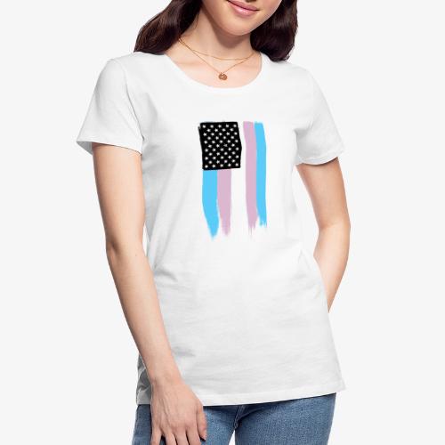Transgender Pride Stars and Stripes - Women's Premium Organic T-Shirt