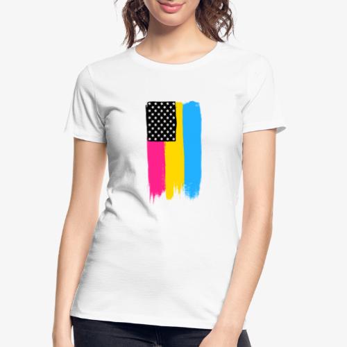 Pansexual Pride Stars and Stripes - Women's Premium Organic T-Shirt