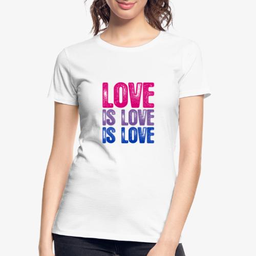 Bisexual Love is Love is Love - Women's Premium Organic T-Shirt