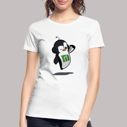 Manjaro Mascot wink hello left - Women's Premium Organic T-Shirt