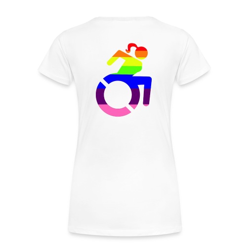 Wheelchair girl LGBT symbol - Women's Premium Organic T-Shirt