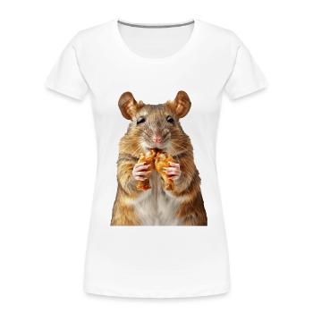 Rat - Women's Premium Organic T-Shirt - white - Front - Mia (176cm)