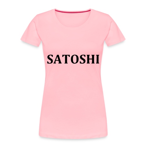 Satoshi only the name stroke - Women's Premium Organic T-Shirt