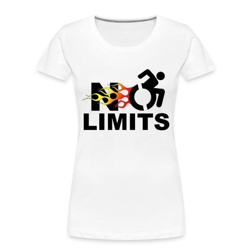No limits for me with my wheelchair - Women's Premium Organic T-Shirt