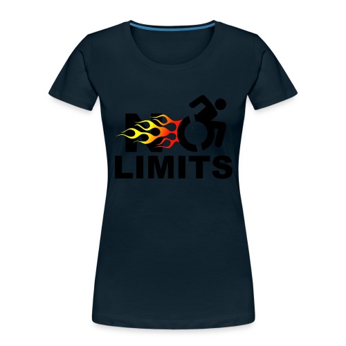 No limits for me with my wheelchair - Women's Premium Organic T-Shirt