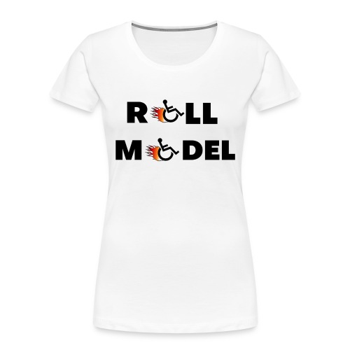 Roll model in a wheelchair, for wheelchair users - Women's Premium Organic T-Shirt
