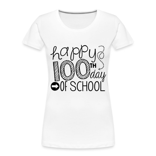 Happy 100th Day of School Arrows Teacher T-shirt - Women's Premium Organic T-Shirt