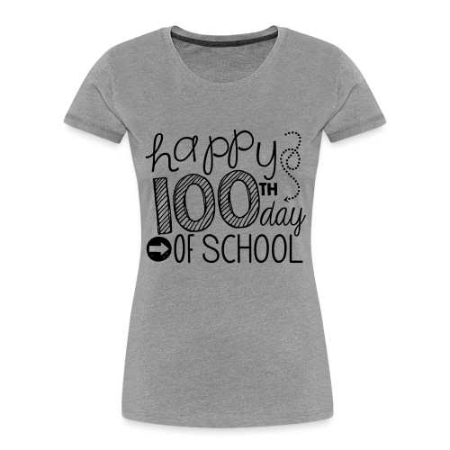 Happy 100th Day of School Arrows Teacher T-shirt - Women's Premium Organic T-Shirt