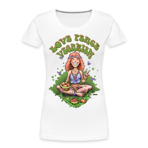 Love Peace Veganism - Women's Premium Organic T-Shirt