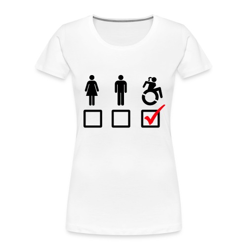 Female wheelchair user, check! - Women's Premium Organic T-Shirt