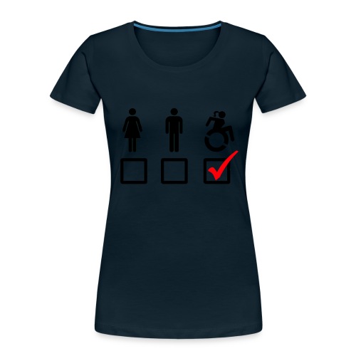 Female wheelchair user, check! - Women's Premium Organic T-Shirt