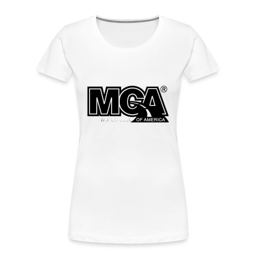 MCA Logo WBG Transparent BLACK TITLEfw fw png - Women's Premium Organic T-Shirt