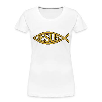 Jesus - Women's Premium Organic T-Shirt - white - Front - Mia (176cm)
