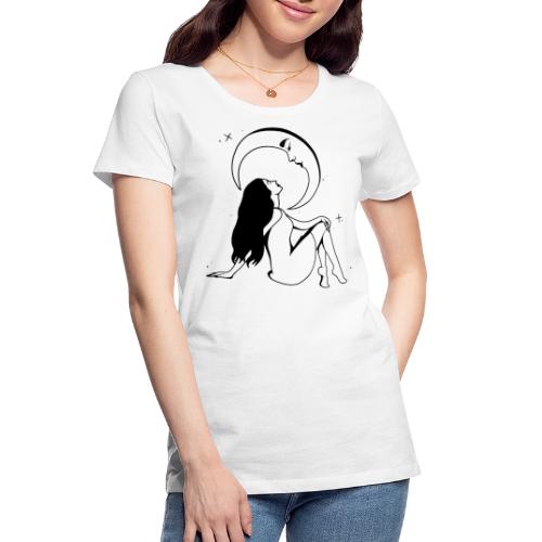Mystical Girl & The Moon - Women's Premium Organic T-Shirt