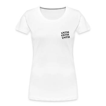 Faith - Women's Premium Organic T-Shirt - white - Front - Mia (176cm)