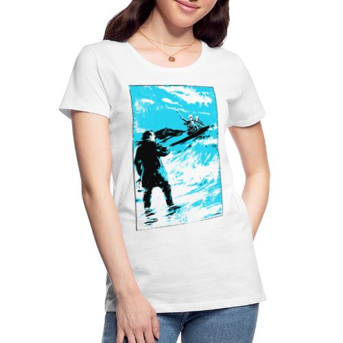 surfer skeletons - Women's Premium Organic T-Shirt