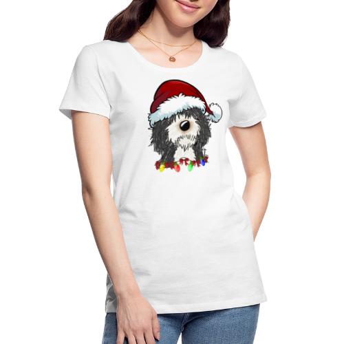 Festive Holiday Bernedoodle - Women's Premium Organic T-Shirt