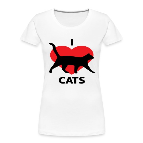 I Love Cats - Women's Premium Organic T-Shirt