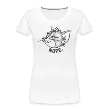Tom and Jerry Nope - Women's Premium Organic T-Shirt - white - Front - Mia (176cm)