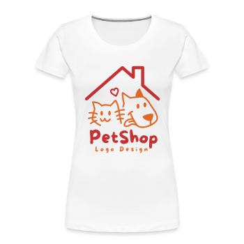 Pet Shop - Women's Premium Organic T-Shirt - white - Front - Mia (176cm)
