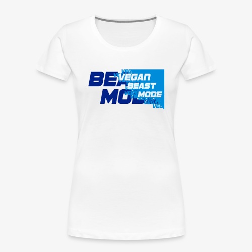 VeganBeastMode [blue] - Women's Premium Organic T-Shirt