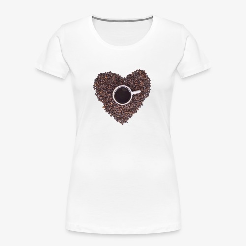 I Heart Coffee Black/White Mug - Women's Premium Organic T-Shirt