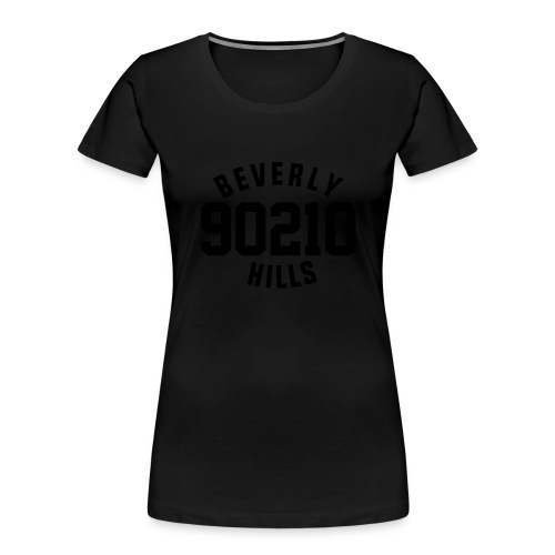 90210 Old School Tee Black - Women's Premium Organic T-Shirt