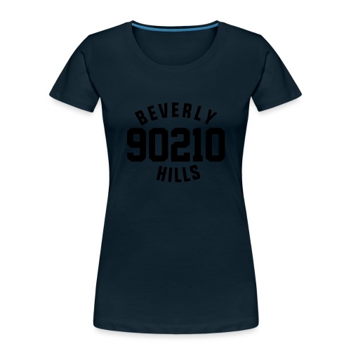 90210 Old School Tee Black - Women's Premium Organic T-Shirt