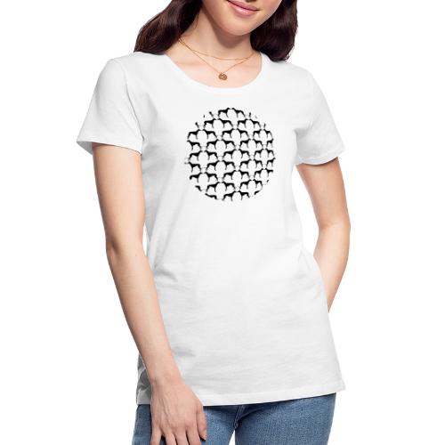 Greyhound Silhouettes subtly arranged in circle - Women's Premium Organic T-Shirt