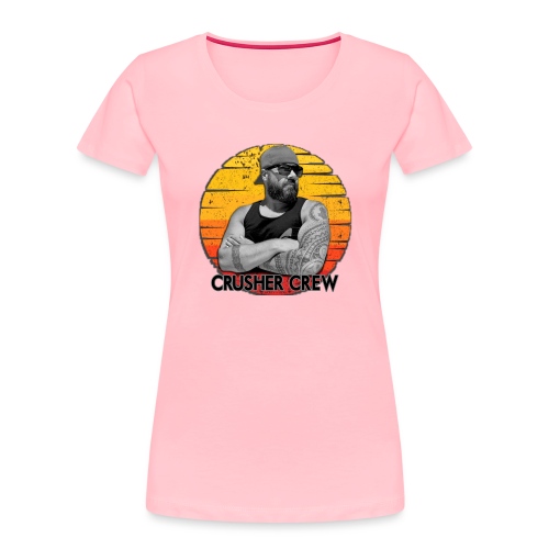 Crusher Crew Carl Crusher Sunset Circle - Women's Premium Organic T-Shirt