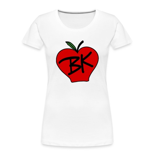 BK Big Apple Red with Leaf--Brooklyn NYC, Bklyn - Women's Premium Organic T-Shirt