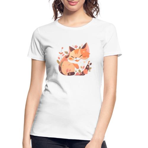 Smiling Cat - Women's Premium Organic T-Shirt