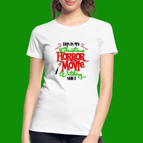 Christmas Horror Movie Watching Shirt - Women's Premium Organic T-Shirt