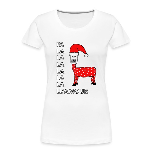 Christmas llama. - Women's Premium Organic T-Shirt
