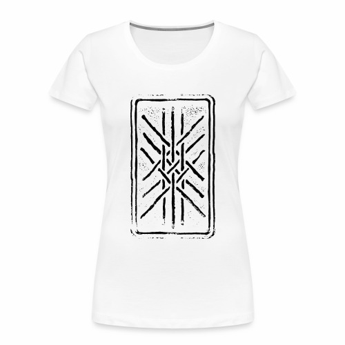 Web of Wyrd grid Skulds Web Net Bindrune symbol - Women's Premium Organic T-Shirt