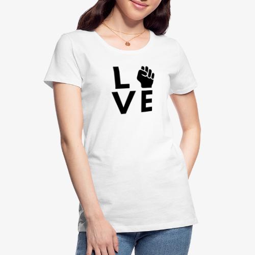 Black Fist Love - Women's Premium Organic T-Shirt