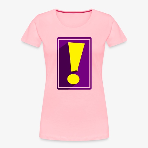 Purple Whee! Shadow Exclamation Point - Women's Premium Organic T-Shirt
