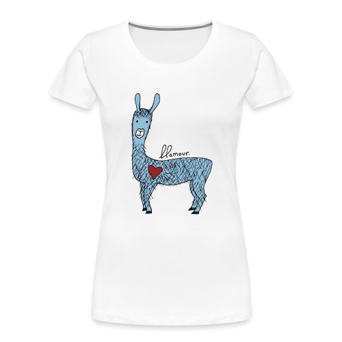 Cute llama - Women's Premium Organic T-Shirt