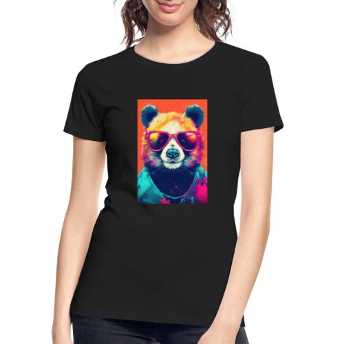 Panda in Pink Sunglasses - Women's Premium Organic T-Shirt