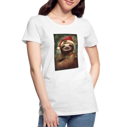 Christmas Sloth - Women's Premium Organic T-Shirt