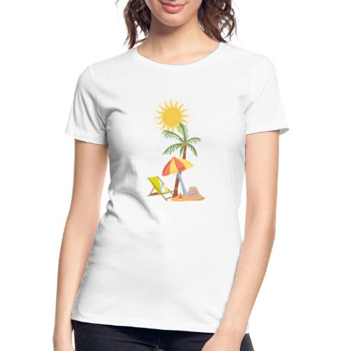 beach palm - Women's Premium Organic T-Shirt