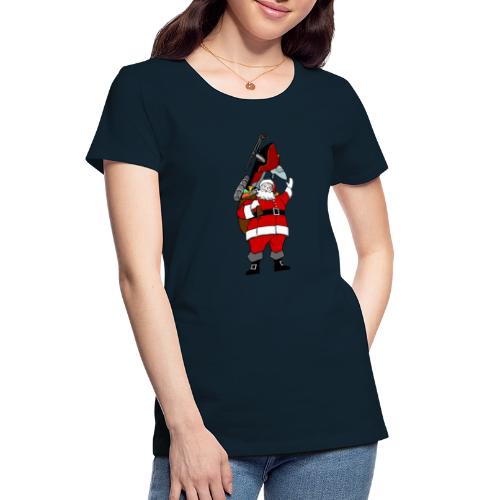 Snowmobile Present Santa - Women's Premium Organic T-Shirt