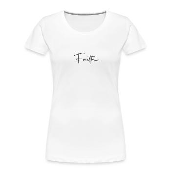 Faith - Women's Premium Organic T-Shirt - white - Front - Mia (176cm)
